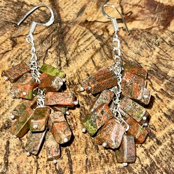 Epidotized Unakite Pendant 2 1/2” - Picture 12 of 13